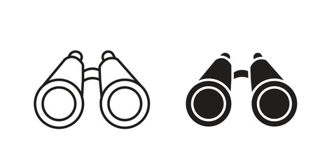 Binoculars icons. EPS 10. Graphic icon vector designs