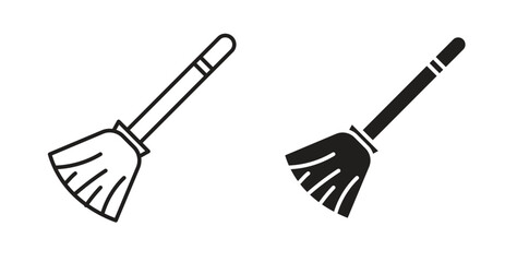 Broom icons. EPS 10. Graphic icon vector designs