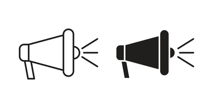 Bullhorn icons. EPS 10. Graphic icon vector designs