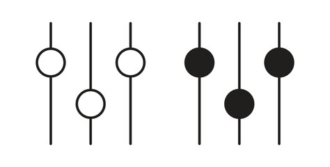 Equalizer icons. EPS 10. Graphic icon vector designs