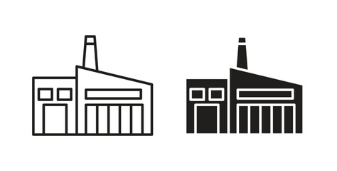 Factory icons. EPS 10. Graphic icon vector designs