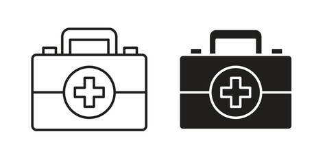 Fototapeta premium First aid icons. EPS 10. Graphic icon vector designs