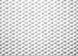 Extreme macro of printed halftone dots forming a repeating hexagon honeycomb grid. Black-and-white raster pattern isolated on a transparent background PNG for overlays, masks, and design.