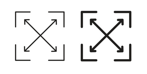 Fullscreen icons. EPS 10. Graphic icon vector designs