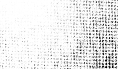 Halftone-style grid texture with irregular dot pattern and a soft gradient from light to dark on a transparent background.