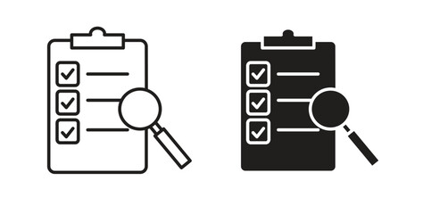 Inspection icons. EPS 10. Graphic icon vector designs