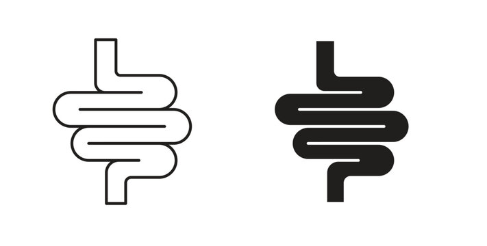 Intestine icons. EPS 10. Graphic icon vector designs