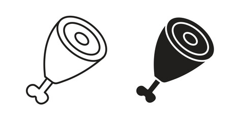 Meat icons. EPS 10. Graphic icon vector designs