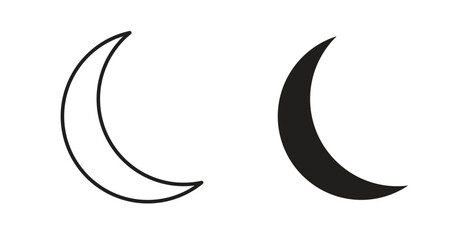 Moon icons. EPS 10. Graphic icon vector designs © Pop