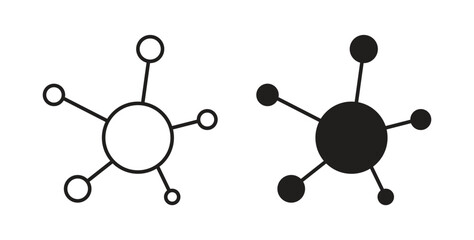 Particle icons. EPS 10. Graphic icon vector designs