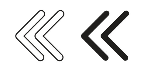 Obraz premium Previous arrow icons. EPS 10. Graphic icon vector designs