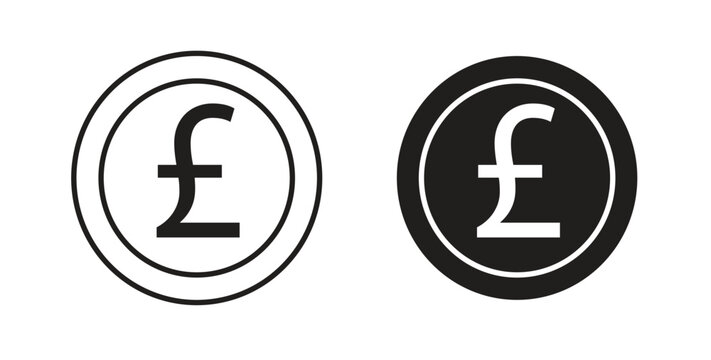 Pound icons. EPS 10. Graphic icon vector designs