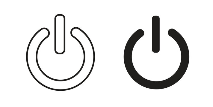 Power button icons. EPS 10. Graphic icon vector designs