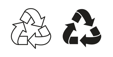 Obraz premium Recycle icons. EPS 10. Graphic icon vector designs