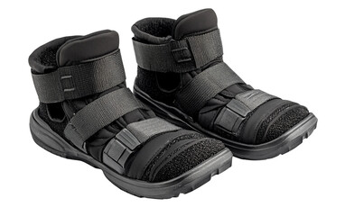 High quality ankle weights with secure straps designed to enhance lower body strength, stability, and fitness performance isolated on transparent background PNG