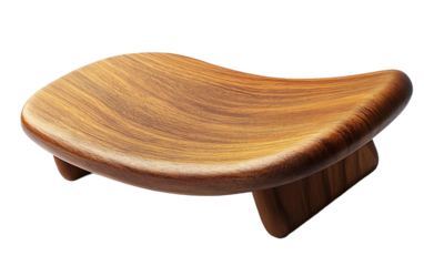 Modern balance training board with durable wooden design for coordination, posture, and athletic performance isolated on transparent background PNG