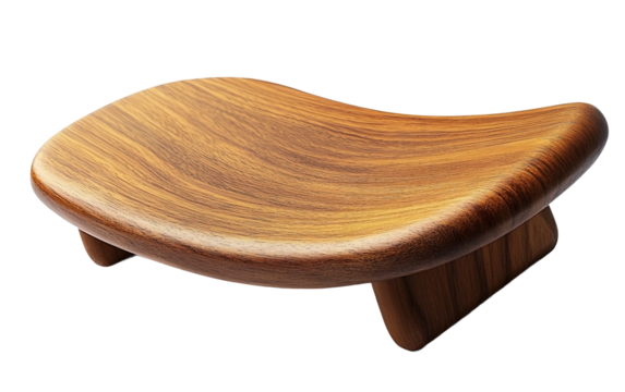 Modern balance training board with durable wooden design for coordination, posture, and athletic performance isolated on transparent background PNG - Powered by Adobe