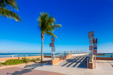 Key West AIDS Memorial Bridge. Long exposure photo