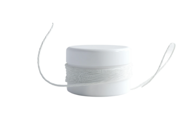 Durable dental floss storage with unwound floss highlighting ease of use and organized personal care isolated on transparent background PNG