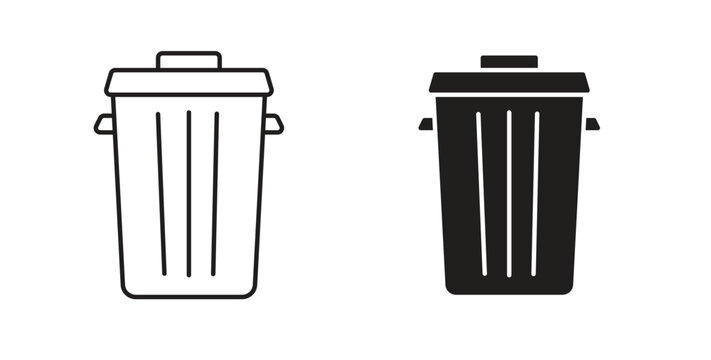 Trash Bin icons. EPS 10. Graphic icon vector designs