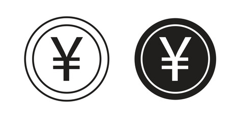 Obraz premium Yen icons. EPS 10. Graphic icon vector designs