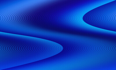 Obraz premium Abstract Blue Wave Background with 3D Curved Lines and Grainy Gradient Texture