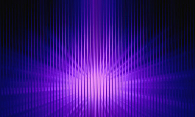 Abstract Purple Background with Vertical Ribbed Texture and Central Radiant Burst Light