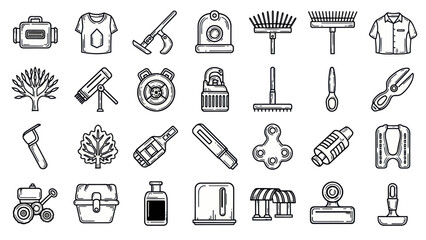 Obraz premium Collection of hand drawn illustrations various objects and symbols