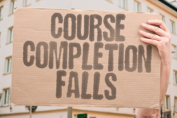 "Course Completion Falls" Fewer learners finish full programs. COURSES.COMPLETION.GLOBAL.EDUCATION.PROGRESS.