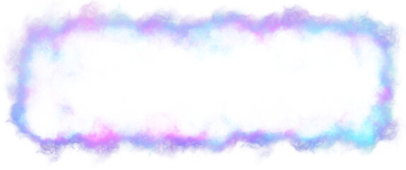 Ilustraci&oacute;n de rect&aacute;ngulo blanco con bordes en tonos rosados y morados.