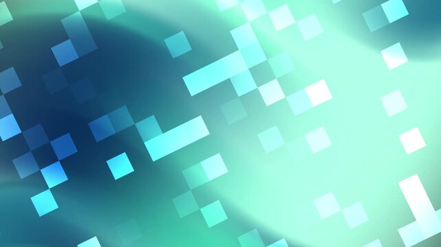 Teal design featuring pixel squares, suitable for digital backgrounds or modern graphic projects with a contemporary look.