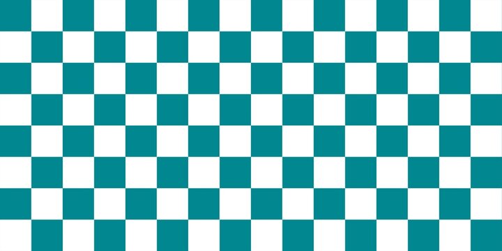 A simple, seamless graphic pattern of a teal and white checkerboard. This background image is a modern, clean design perfect for various uses, including web backgrounds, textiles, and holiday themes.