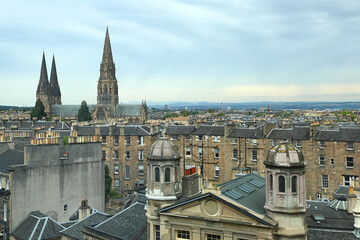 Edinburgh Skyline with Cathedral, Scotland.