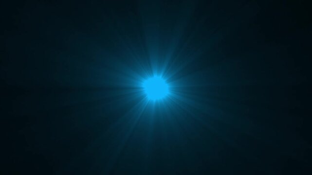 Abstract Centered White Star Light Rays and Optical Lens Flares Animation with Flickering Glow, Dynamic light rays footage, seamless loop dynamic kinetic bright star light rays effect. 4k