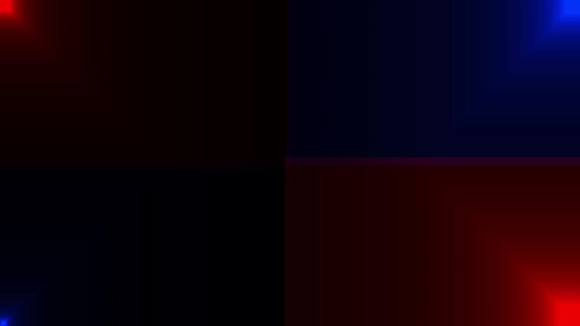 Emergency Lights Overlays. Nine loop-ready variations on clean black backgrounds. Police car, fire truck, ambulance flashing blue and red light glows. Defocused police emergency lights flash animated