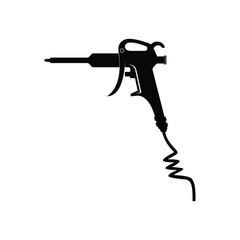 air rifle icon in flat style on white background
