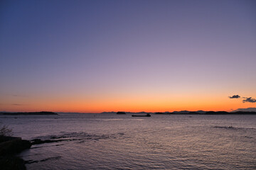 羽豆岬から見る日の出の風景