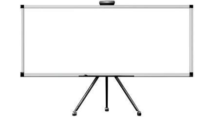 Clean blank white marker board on an adjustable tripod stand for presentations, office, school, and brainstorming sessions