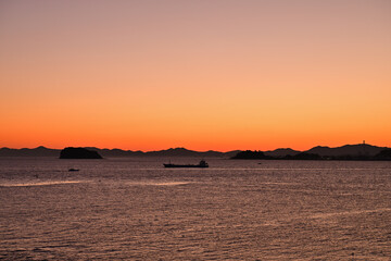 羽豆岬から見る日の出の風景