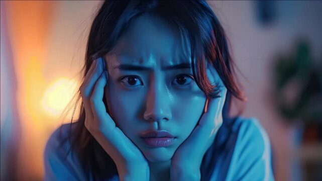 Close-up of a person with an expressive facial expression and hand placement implying uncertainty.