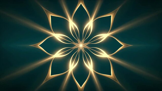 A radiant, abstract firefly-inspired Ramadan background with flowing calligraphic strokes of light in a mystical ambiance