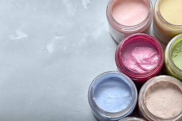 Vibrant Shakers: Cropped Composition in Negative Space