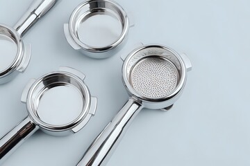 Chrome Portafilter Cluster: Asymmetrical Product Photography