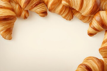 Buttery Croissant Cluster: Photorealistic Product Shot