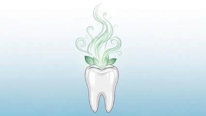 Tooth with Bad Breath Illustration.