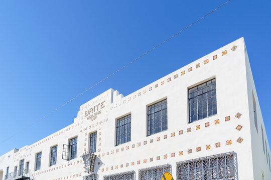 The Brite Building on Highland Street on March 1, 2019, in Marfa, Texas.