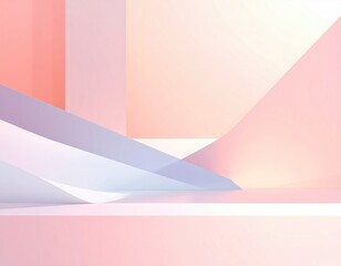 Soft Gradient Geometric Abstract Background Elegant Pastel Colors Studio Display