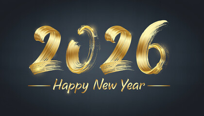 Happy New Year 2026 Gold Celebration Background