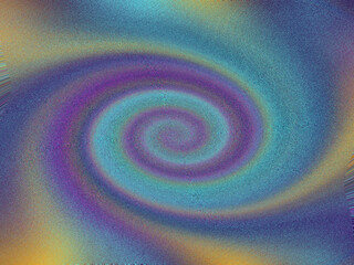 A spiral of colors with a purple and blue swirl