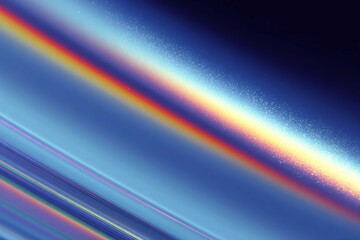 Fototapeta premium A vibrant, abstract image featuring a colorful spectrum against a dark background, resembling light refraction.